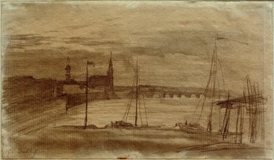 Návrh na obraz "Drážďany v měsíčním světle" od Johan Christian Dahl