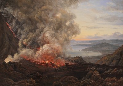 Erupce sopky Vesuv od Johan Christian Dahl