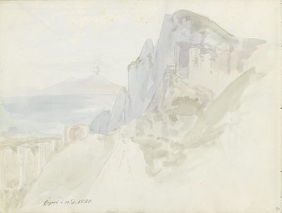 Z cesty mezi městem Capri a Marina Grande od Johan Christian Dahl