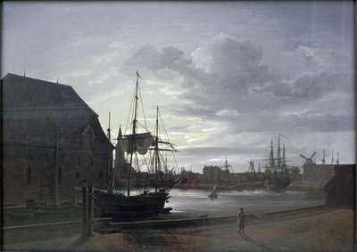 Frederiksholmský kanál v Kodani s pivovarem Kristiána IV. od Johan Christian Dahl