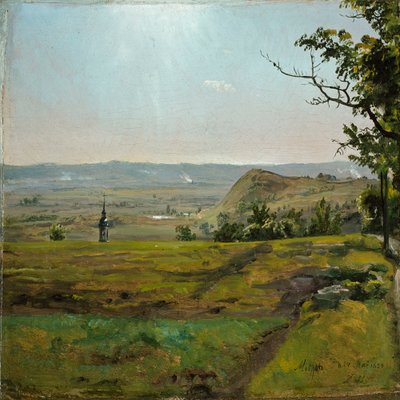 Zelená pole u Míšně. Studie od Johan Christian Dahl
