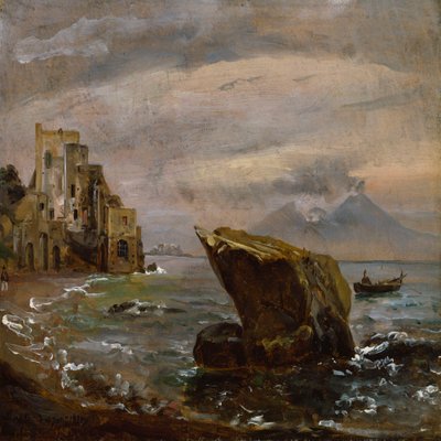Pobřežní krajina u Posillipa od Johan Christian Dahl