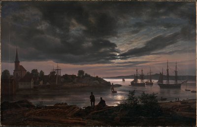 Larvik za měsíčního svitu od Johan Christian Dahl