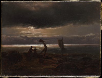 Matka a dítě u moře od Johan Christian Dahl