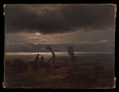 Matka s dítětem u moře od Johan Christian Dahl