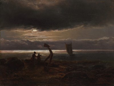 Matka a dítě u moře, 1830. od Johan Christian Dahl