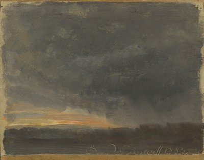 Bouřkové mraky s deštěm od Johan Christian Dahl