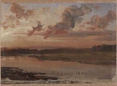 Večerní Labe od Johan Christian Dahl