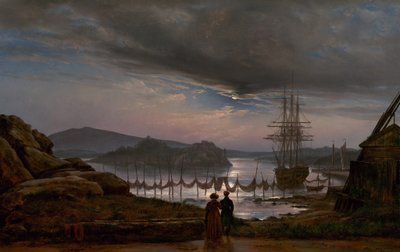 Pohled z Vaekero poblíž Christiania od Johan Christian Dahl