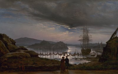 Pohled z Vaekero poblíž Christiania od Johan Christian Dahl