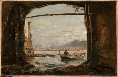 Pohled z jeskyně u Posillipo od Johan Christian Dahl