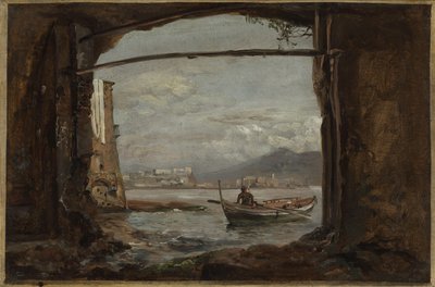 Pohled z jeskyně u Posillipo od Johan Christian Dahl