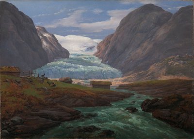 Pohled na Nigardsbreen v Jostedalenu od Johan Christian Dahl