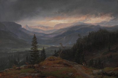 Pohled na Hallingdal, 1844. od Johan Christian Dahl