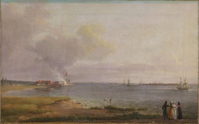 Pohled na Øresund u vápenky od Johan Christian Dahl