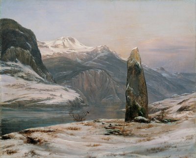Zima v Sognefjordu od Johan Christian Dahl
