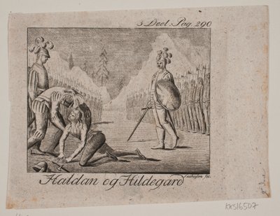 Viněta. Haldane a Hildegarda od Johan Christoph Seehusen