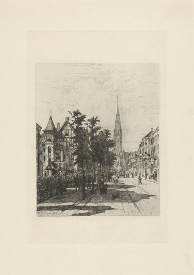 Pohled na Vondelstraat v Amsterdamu od Johan Conrad Greive