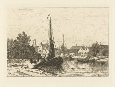 Pohled na přístav Spakenburg od Johan Conrad Greive
