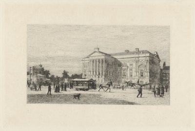Pohled na náměstí Leidseplein v Amsterdamu od Johan Conrad Greive