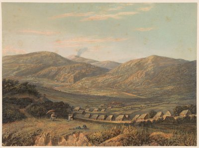 Pohled na pohoří Tengger V pohoří Tenger. (východní roh Javy.) (název na objektu) od Johan Conrad Greive