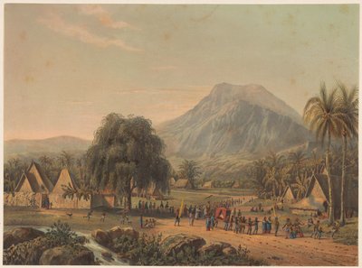 Svatební průvod na úpatí hory Salak na Jávě Svatební průvod v údolí Salak (název na objektu) od Johan Conrad Greive