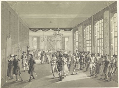 Generální ústřední shromáždění v Haagu, 1795 Ústřední sněm konaný v St. Joris Doelen v Haagu v roce 1796 (titul na předmětu) od Johan Daniël de Gijselaar