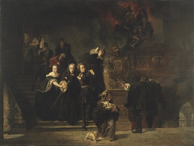 Požár královského paláce, Stockholm, 7. května 1697, 1862-66 od Johan Fredrik Hockert