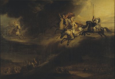 La chevauchee des Valkyries - Jízda Valkýr, Sandberg, Johan Gustaf (1782-1854). Olej na plátně. Rozměr: 140 x 201 cm. Národní muzeum Stockholm od Johan Gustaf Sandberg