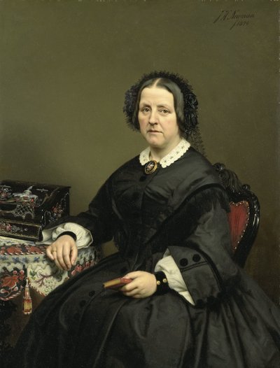 Wilhelmina Margaretha van den Bosch (1807-74). Manželka Gerarda Johana Lost van Themaat od Johan Heinrich Neuman