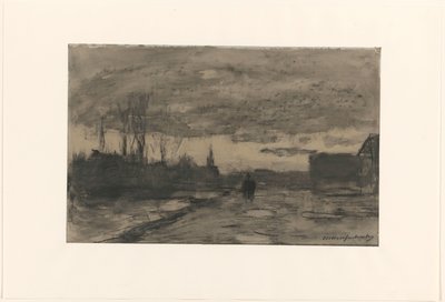 Pohled na nábřeží od Johan Hendrik Weissenbruch (signed by artist)