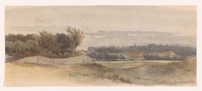 Panoramatická krajina od Johan Hendrik Weissenbruch (signed by artist)