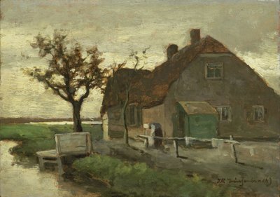 Statek na kanálu od Johan Hendrik Weissenbruch