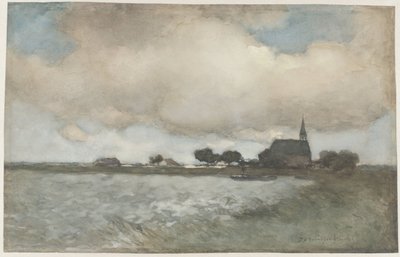 Pohled na kostel v Noordse Dorp poblíž Noorden Pohled na kostel Noordse Dorp poblíž Noorden od Johan Hendrik Weissenbruch