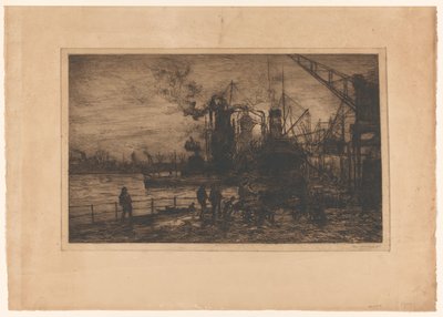 Pohled na přístav Rotterdam od Johan Hendrik van Mastenbroek (signed by artist)