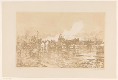 Pohled na přístav v Rotterdamu od Johan Hendrik van Mastenbroek (signed by artist)