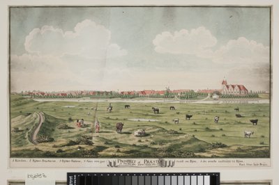 Vyhlídka Præstø od Johan Jacob Bruun
