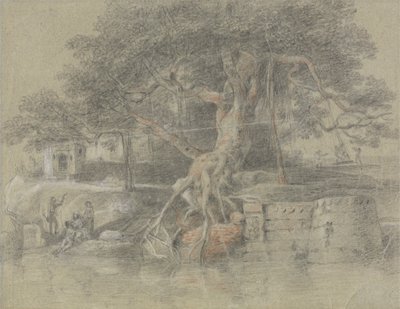 Umírající hinduista přivezen do řeky Gangy od Johan Joseph Zoffany