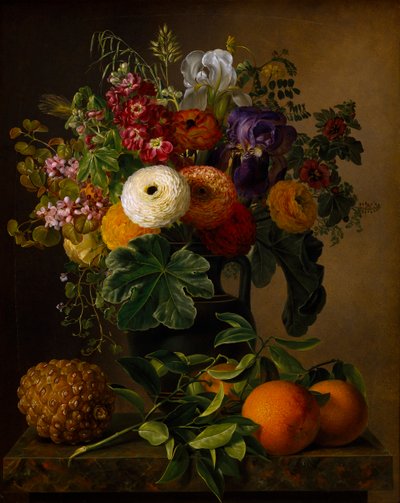 Zátiší s květinami ve starožitné váze, 1834. od Johan Laurentz Jensen
