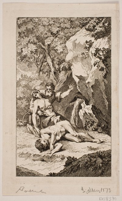 Ilustrace pro Salomona Gessnera "Smrt Abel", 1764 od Johan Martin Preisler