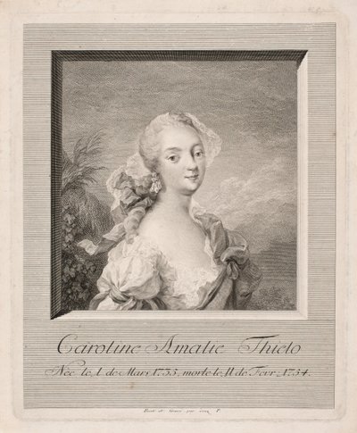 Herečka Caroline Amalie Thielo od Johan Martin Preisler