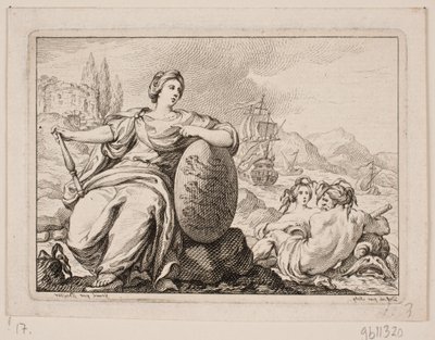 Vignet til P. H. Mallet: Dějiny Dánska I, 1758 od Johan Martin Preisler