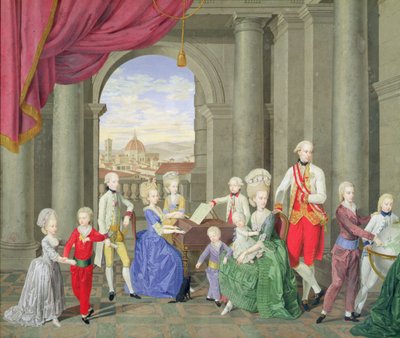 Rodina Petra Leopolda, velkovévody toskánského (1747-92), později Leopolda II., císaře Svaté říše římské, cca 1782 od Johan Moll