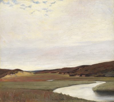 Letní den u řeky Karup, Jutsko od Johan Rohde