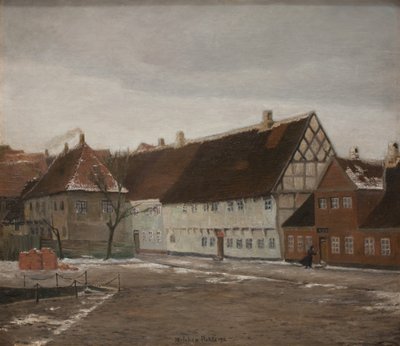 Zimní večer v Ribe, Jutsko od Johan Rohde
