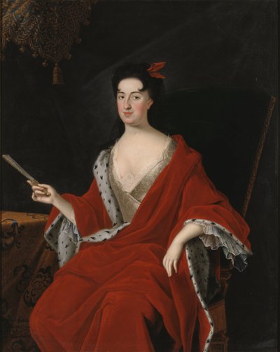 Catherine Opalinska, reine de Pologne - Portrét Kateřiny Opalinské (1680-1747), královny Polska, od Starbus, Johan (1679-1724). Olej na plátně. Rozměr: 145 x 117 cm. Národní muzeum Stockholm od Johan Starbus