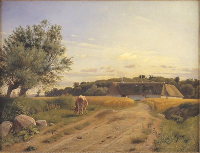 Croft v Lodskově poblíž Vognserup Manor, Zéland od Johan Thomas Lundbye