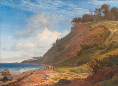 Dánské pobřeží. Pohled z Kitnæs na fjord Roskilde. Zélandu od Johan Thomas Lundbye