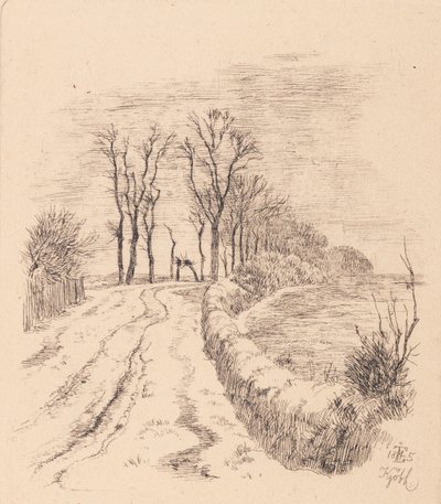 Allé od Vallø od Johan Thomas Lundbye