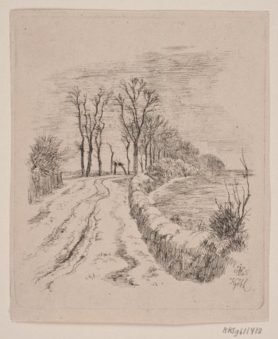 Allé od Vallø od Johan Thomas Lundbye